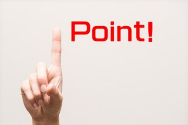 立てた人差し指とPoint